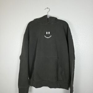 Madgrateful Black Hoodie Smiley Face Logo Size M